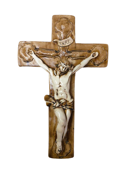 Cruce mare din ipsos Iisus rastignit pe cruce