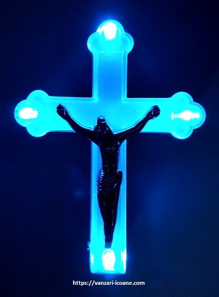Cruce cu led albastra