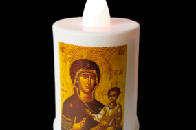 Lumanare cu led rosu intermitent