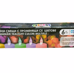 Set 6 lumanari cu led colorate