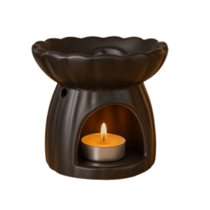 Suport Ceramic Negru in Forma de Floare