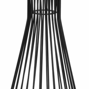 Abajur Lustră Metalic Negru Conic 18x7x31 cm