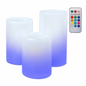 Set Lumânări Decorative LED cu Telecomandă – 12 Culori, Margine Ondulată