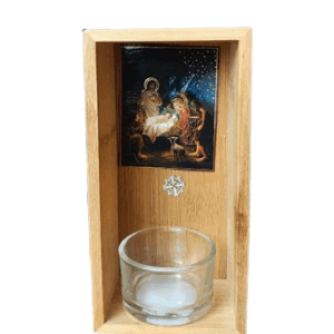 Cutie din Bambus 15×7,5×5,5 cm cu Icoană