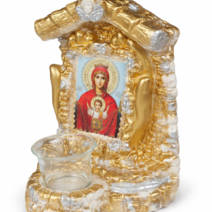 Candela maini in troita cu Icoana