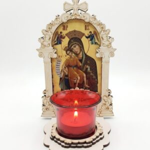 Candelă Icoană Maica Domnului 18x12 cm
