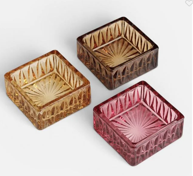 Set 3 Suporturi pentru Lumânări Tip Pastilă